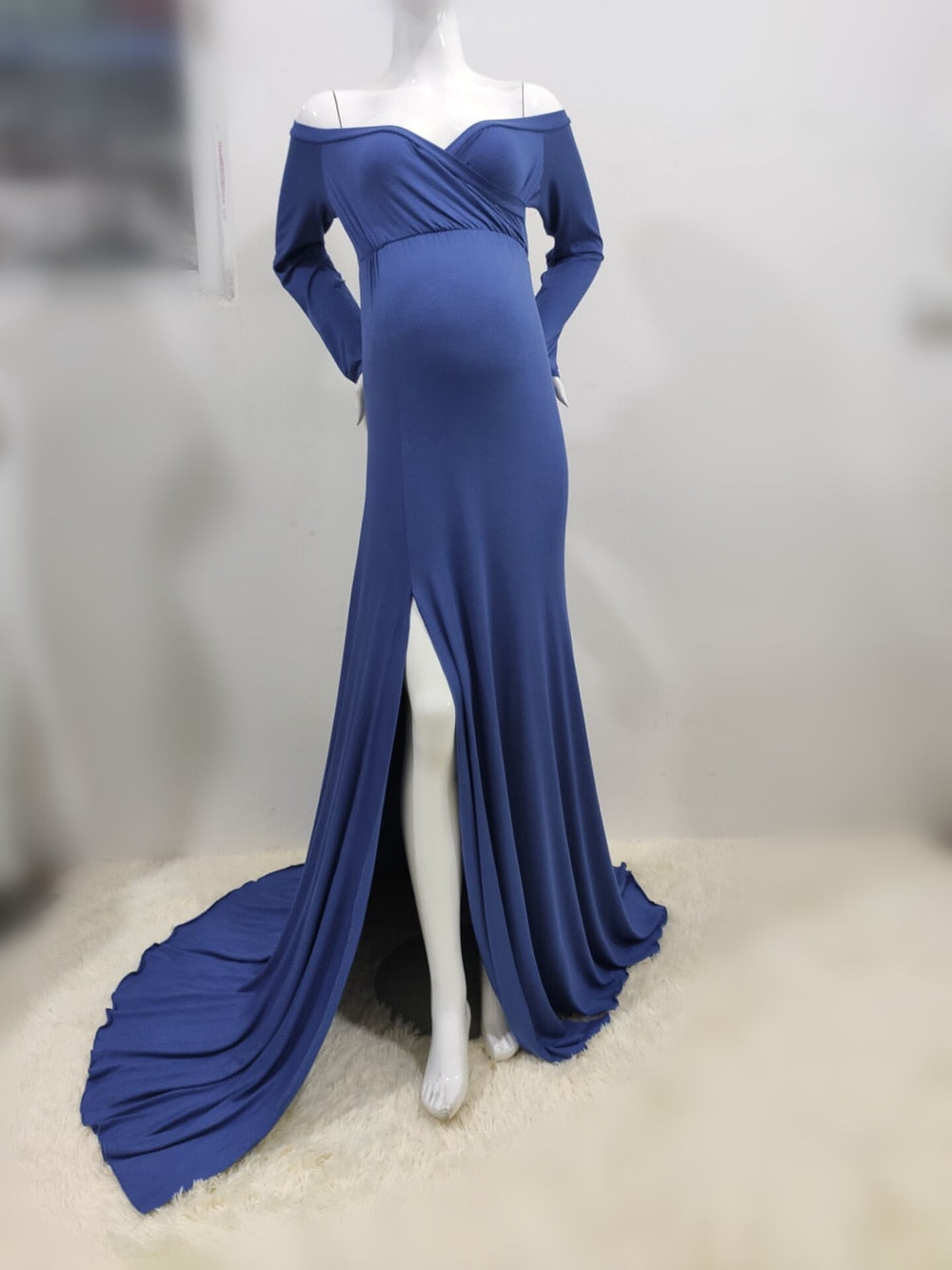 Sexy Shoulderless Maternity Maxi Dresses For Photoshoots