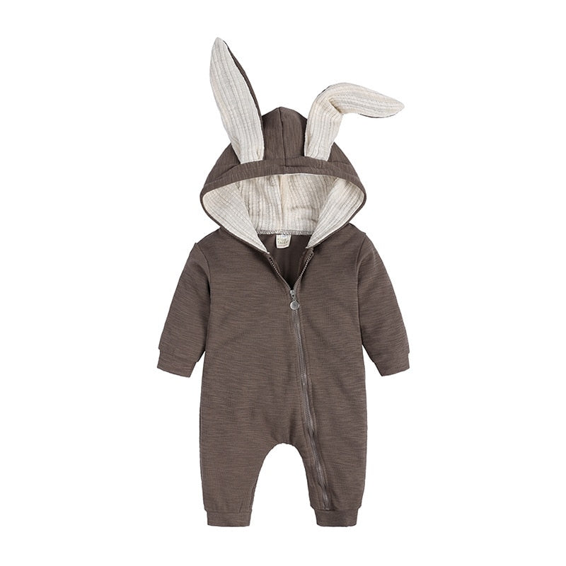 Newborn Rabbit Hooded Baby Romper