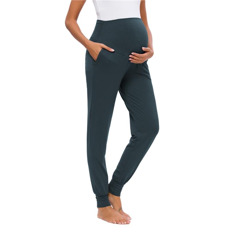 Stretchy Comfortable Pregnancy High Waist Pants with Pocket