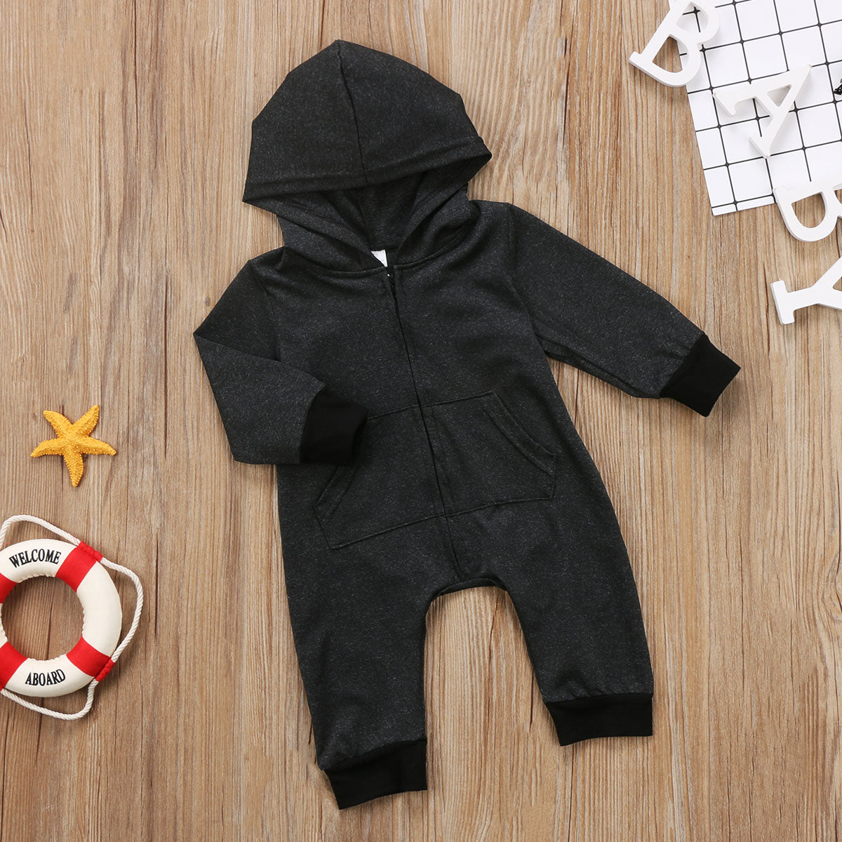 Baby Warm Long Sleeve Zipper Romper