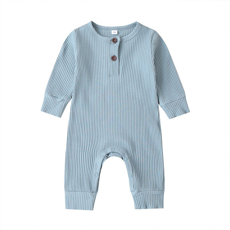 Unisex Newborn Solid Color Baby Rompers