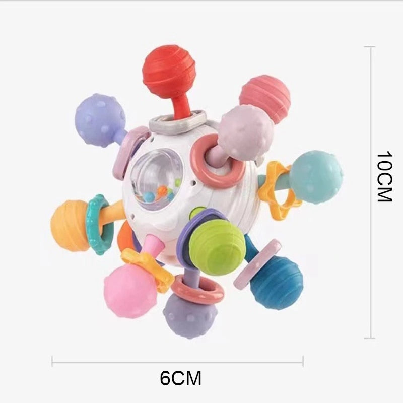 Sensory Rattle Teether Grasping Montessori Toy