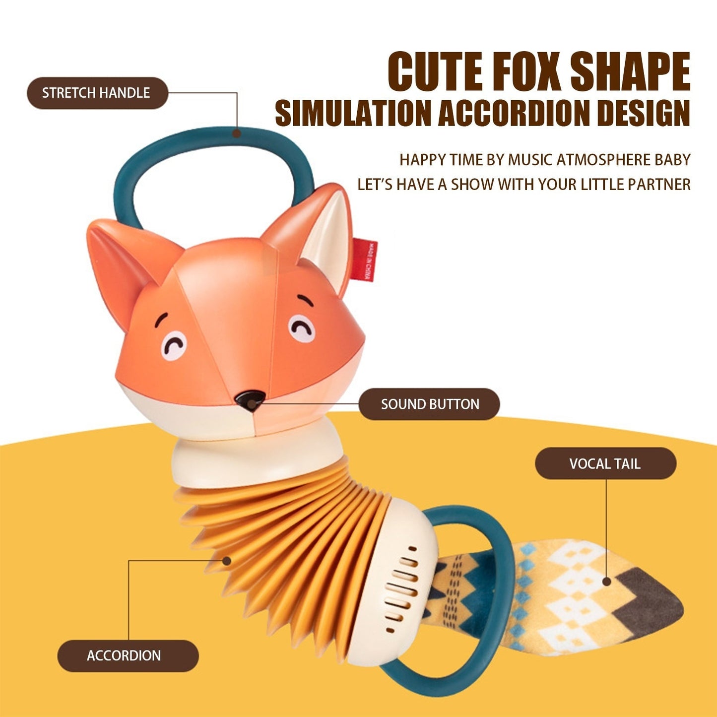 Fox Accordion Music Toy