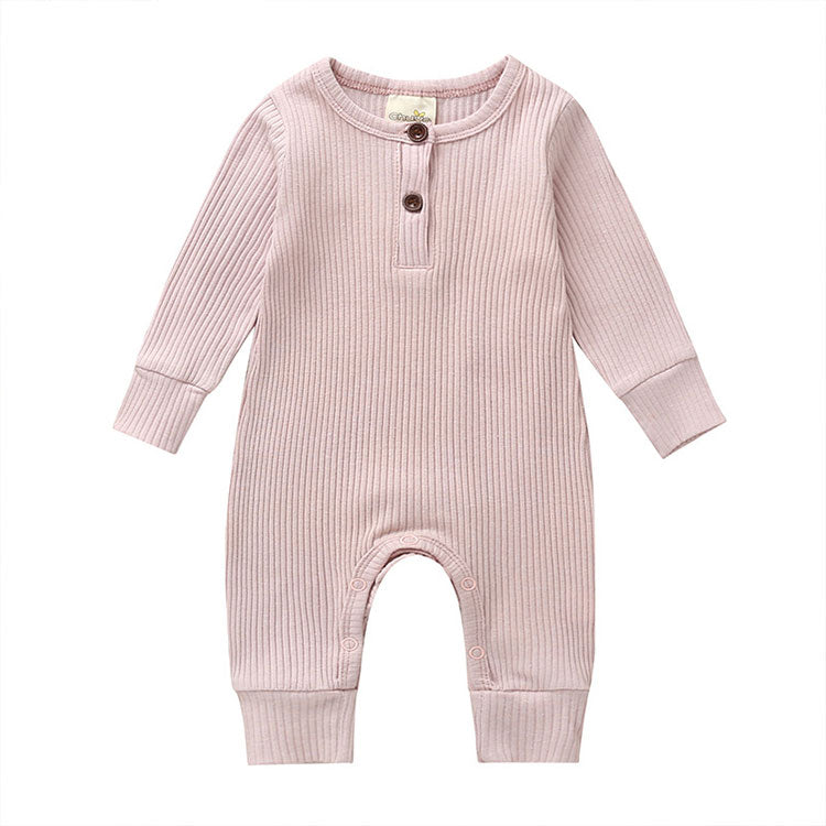 Unisex Newborn Solid Color Baby Rompers