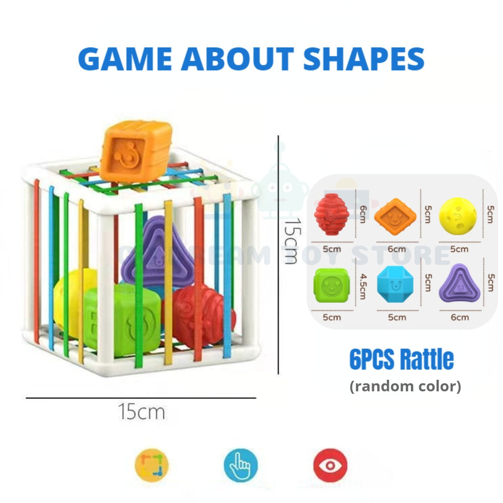 Montessori Shape Blocks Sorting Game