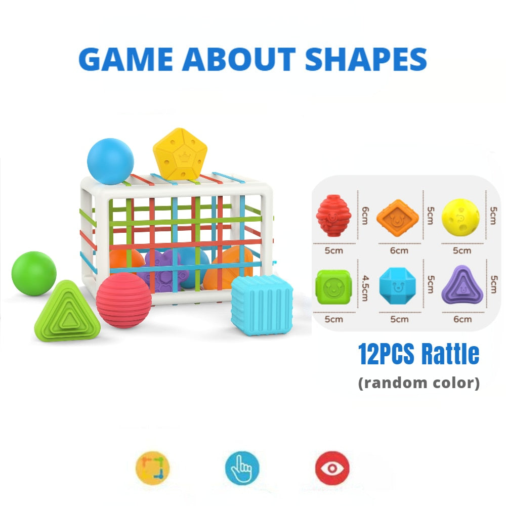 Montessori Shape Blocks Sorting Game