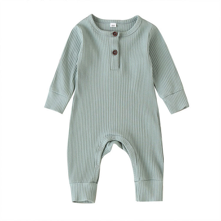 Unisex Newborn Solid Color Baby Rompers