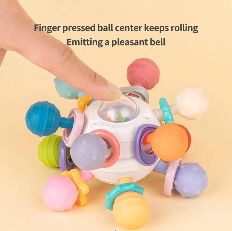 Sensory Rattle Teether Grasping Montessori Toy