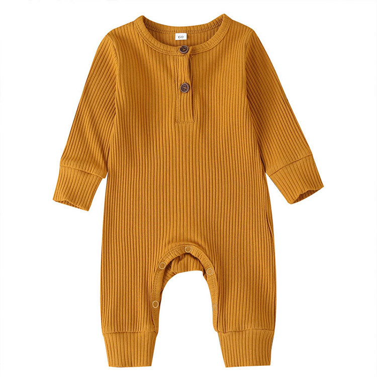 Unisex Newborn Solid Color Baby Rompers