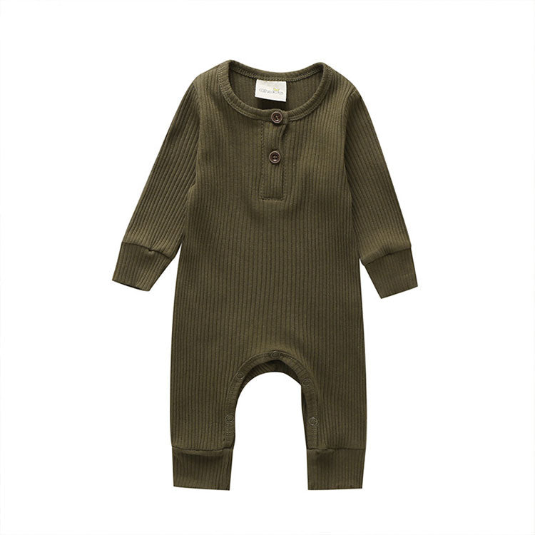 Unisex Newborn Solid Color Baby Rompers