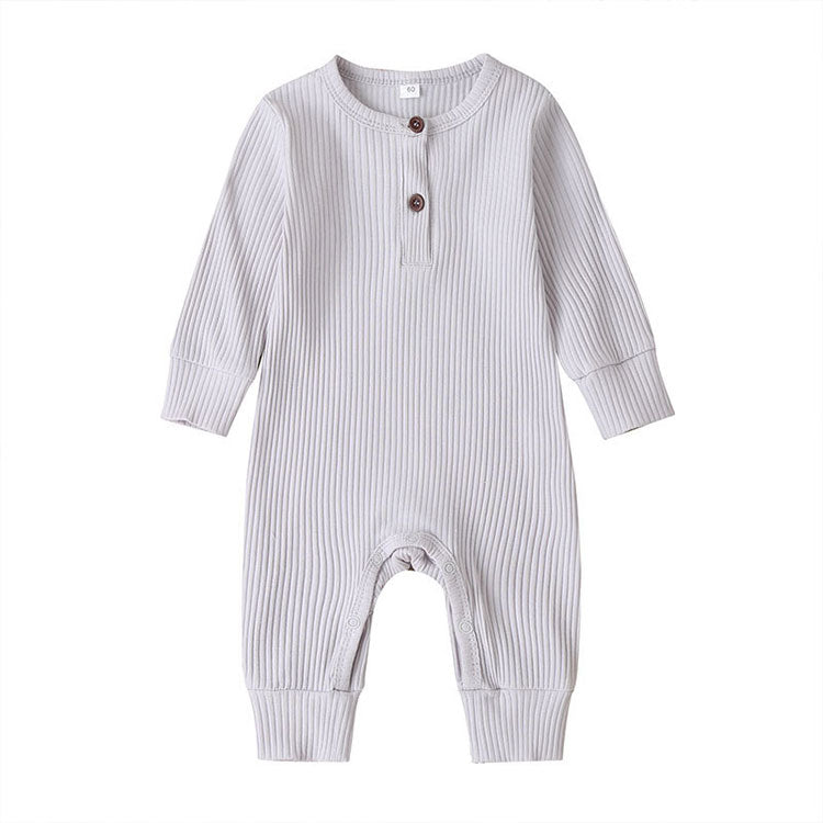 Unisex Newborn Solid Color Baby Rompers