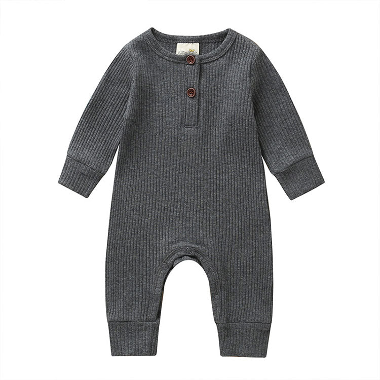 Unisex Newborn Solid Color Baby Rompers