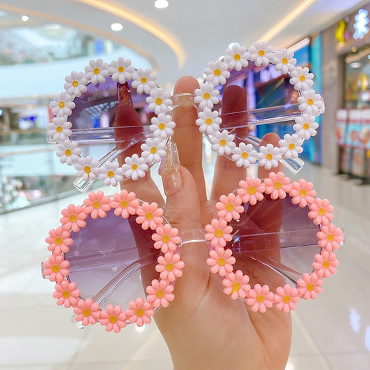 Acrylic Flower Baby Girl Sunglasses