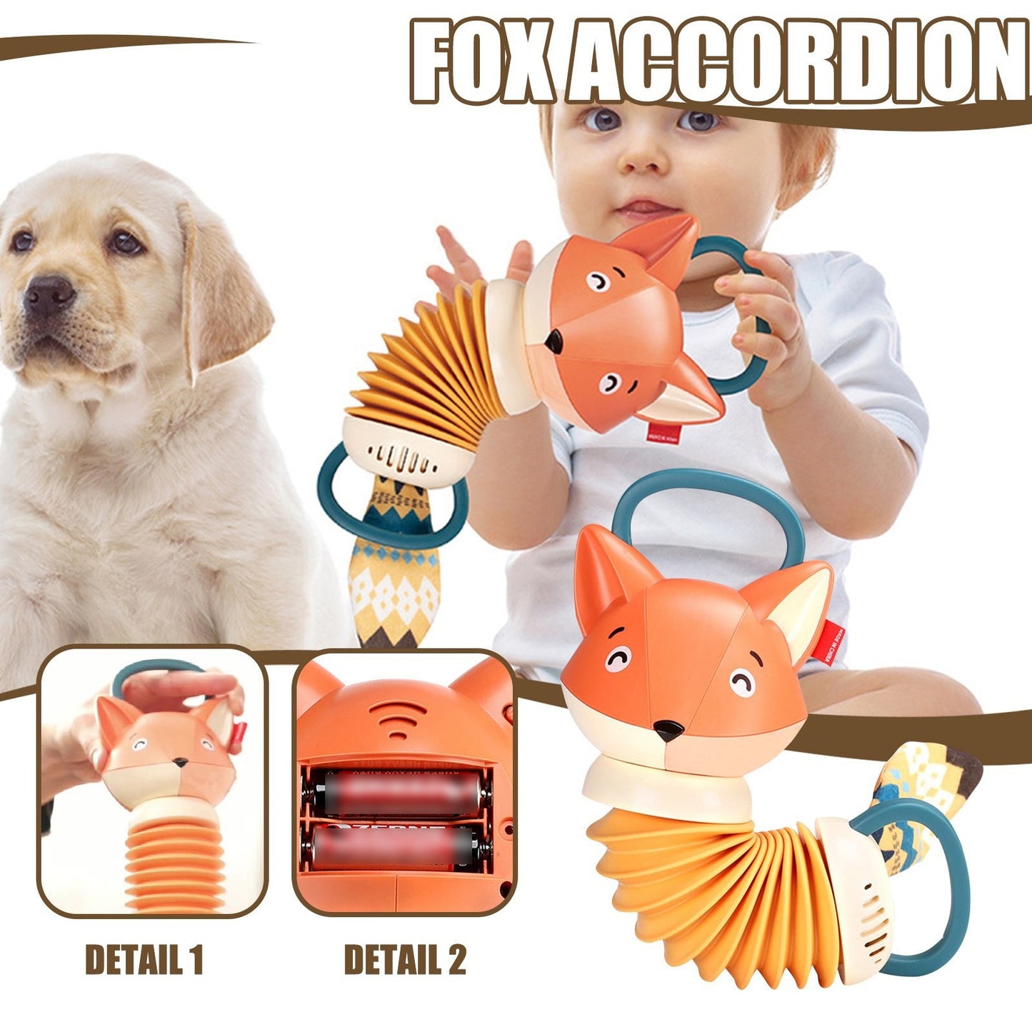 Fox Accordion Music Toy