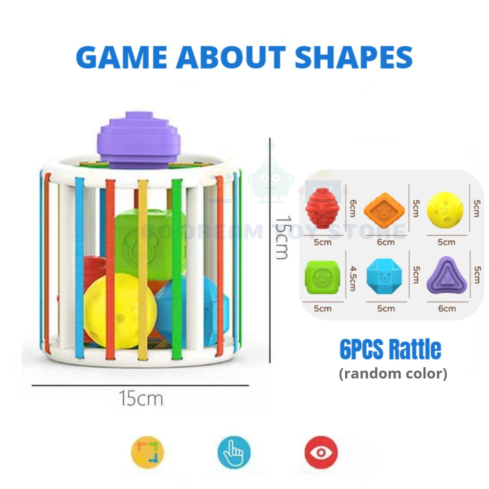 Montessori Shape Blocks Sorting Game