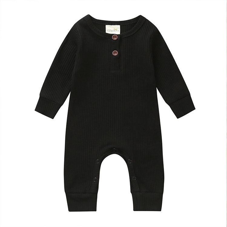 Unisex Newborn Solid Color Baby Rompers