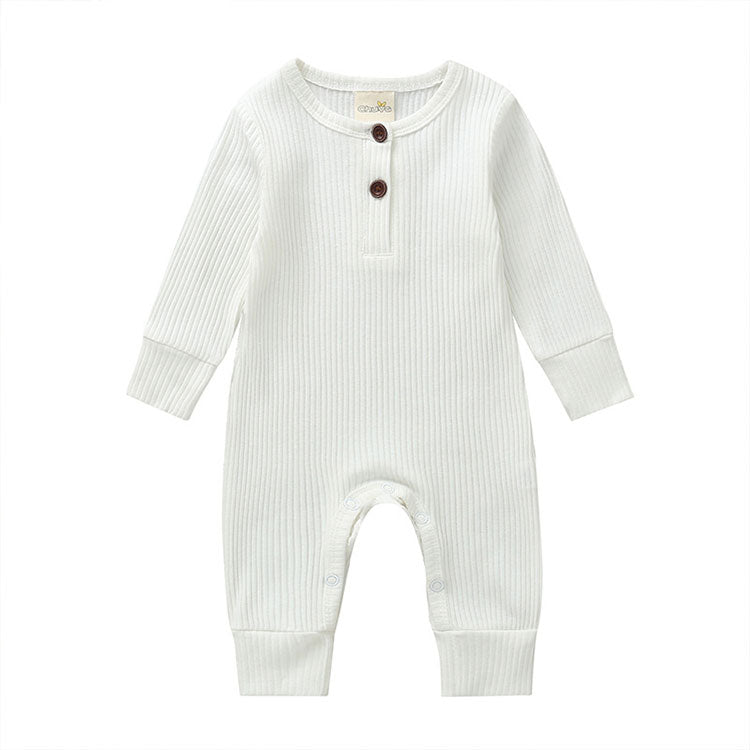 Unisex Newborn Solid Color Baby Rompers